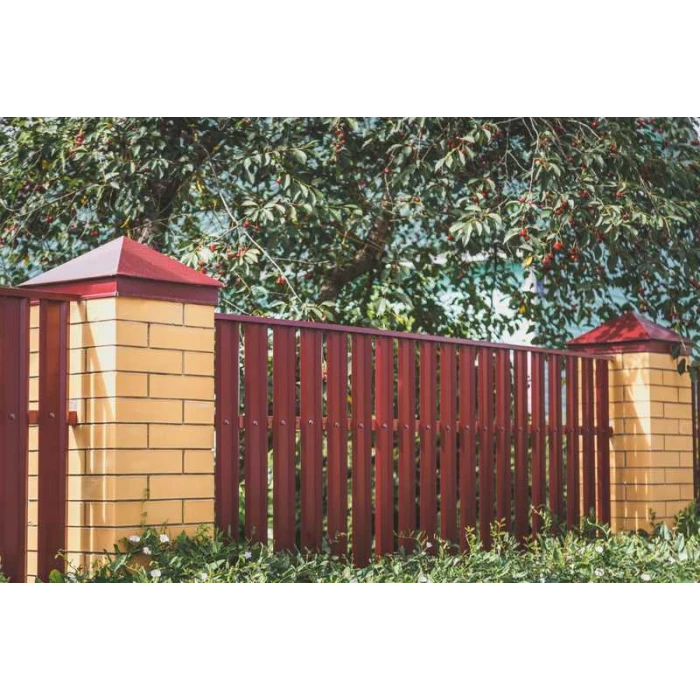 Штакетник М-образный А Grand Line 0,45 Drap RAL 8004 Терракота