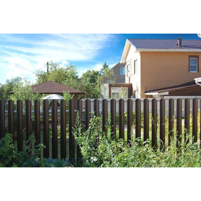 Штакетник М-образный А фигурный Grand Line 0,45 Полиэстер - double RAL 7024 Мокрый Асфальт